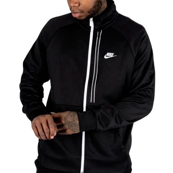 Nike DA0003 010 Men's Sz XL Black/White Sportswear N98 Tribute Full Zip Jacket - Picture 7 of 8